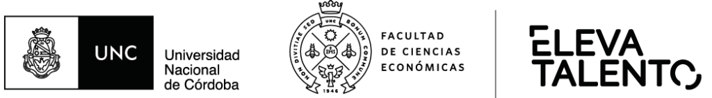 Logos de Eleva Talento - Universidad Nacional de Córdoba - Facultad de Ciencias Económicas